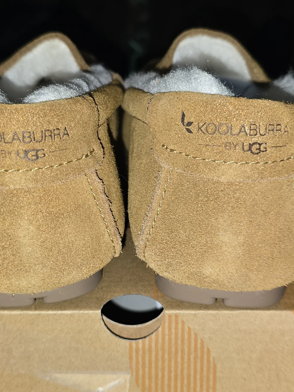Koolaburra Men’s Tan Suede Moccasin Slippers